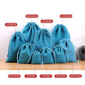 Dungu Brand 2026 New Custom Black Drawstring Rectangle Lightweight Velvet Pouch Bag for Luxury Jewelry Gift Packaging