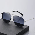 2023 High Quality Retro Double Bridge Men Metal Sunglasses Sport Vintage square Uv400 Polarized Sunglasses