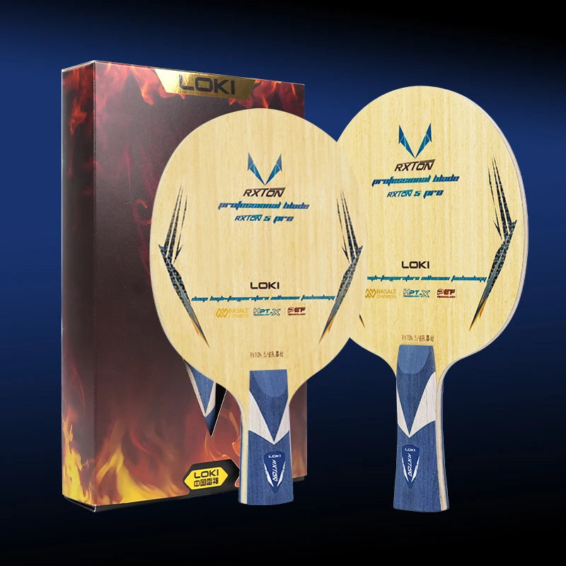 Loki Hot Sale Custom Rxton 5Pro Ping Pong Blades Basalt Carbon Faster Hitting Speed 7 Ply Professional Blade Table Tennis MegaBDM