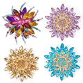 Unisex Crystal Brooch Pin Big Flower Bouquet Design for Women Fashion for Wedding Engagement Parties Variety Colors Zinc Alloy