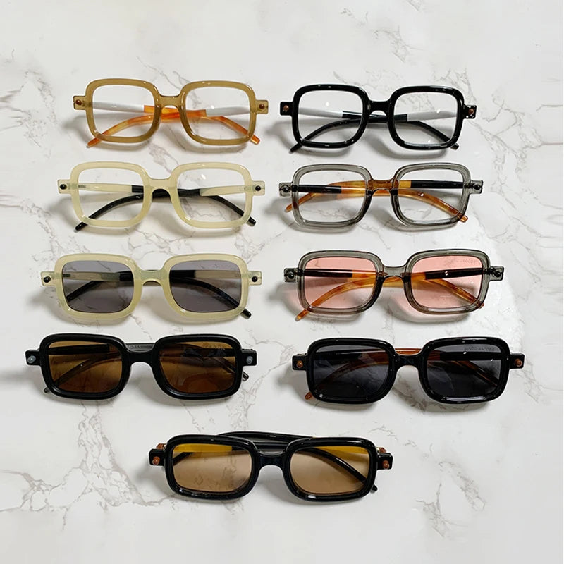 DL Glasses Custom Logo Retro Unisex Sun Glasses 2024 UV400 Designer Small Square Modern INS Shades PC Lenses & Frame