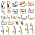 Fashion Star Zircon Stainless Steel Ear Studs Cute Wedding Party Romantic Ear Cartilage Helix Lobe Conch Piercing Earring for