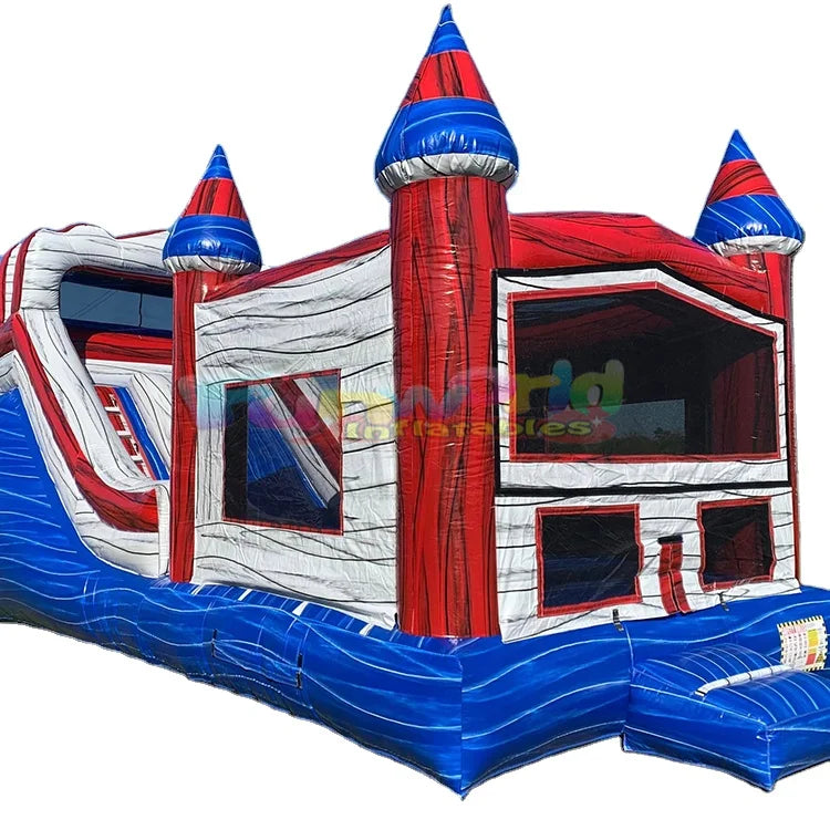 Commercial Grade Bouncy Combo Jump Bounce House Castillo Inflable Bouncer Dry Wet Slide Bouncer Jumping Castle Inflatable