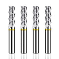 AZZKOR 3F Endmills Color-Ring Coating Tungsten Carbide Flat Bottom Aluminum Milling Cutter for CNC Mechanical