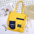 Ruthbag Women's Fashionable Solid Color Canvas Tote Bag Eco-Friendly Reusable All Seasons Students Book Carrying Single ZHEJIANG