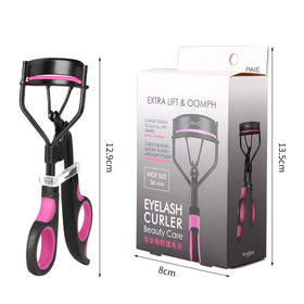 FOCSTAR High Quality Carbon Steel & Stainless Steel Ultra Wide Angle Eyelash Curler with Silicone Pad (BT3012)