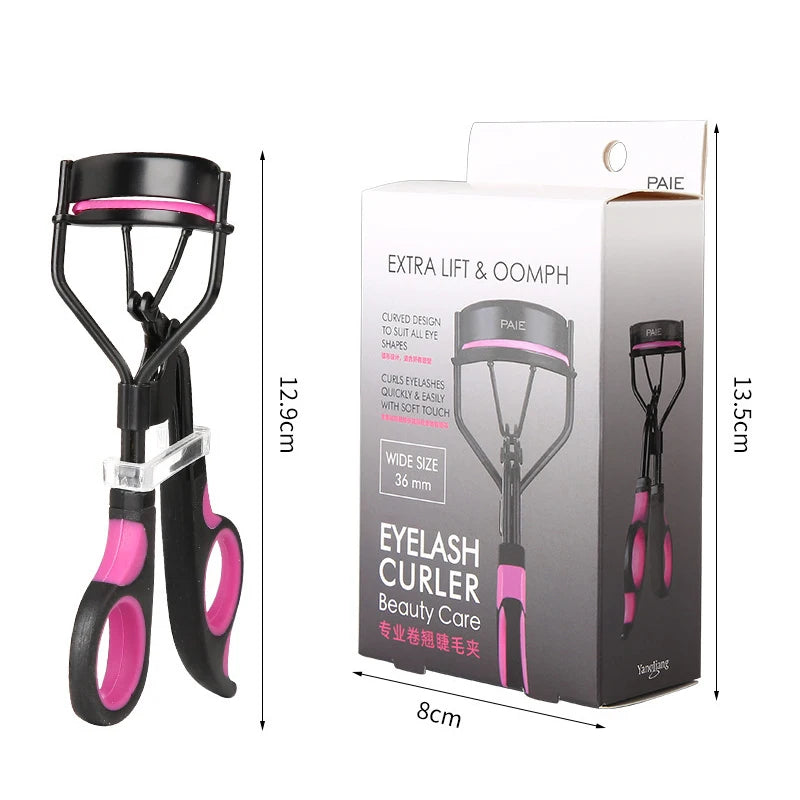 FOCSTAR High Quality Carbon Steel & Stainless Steel Ultra Wide Angle Eyelash Curler with Silicone Pad (BT3012)