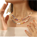Bohemian Luxury Fashion Jewelry for Women Trendy Handmade Beaded Chokers Pearls Flowers Seed Beads Stackable Necklaces for Gift