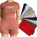 Custom White Women's Knitted Breathable 95% Cotton 5% Spandex Slim Fit Crop Top Printed Logo Casual Black T-shirt Printing Blank