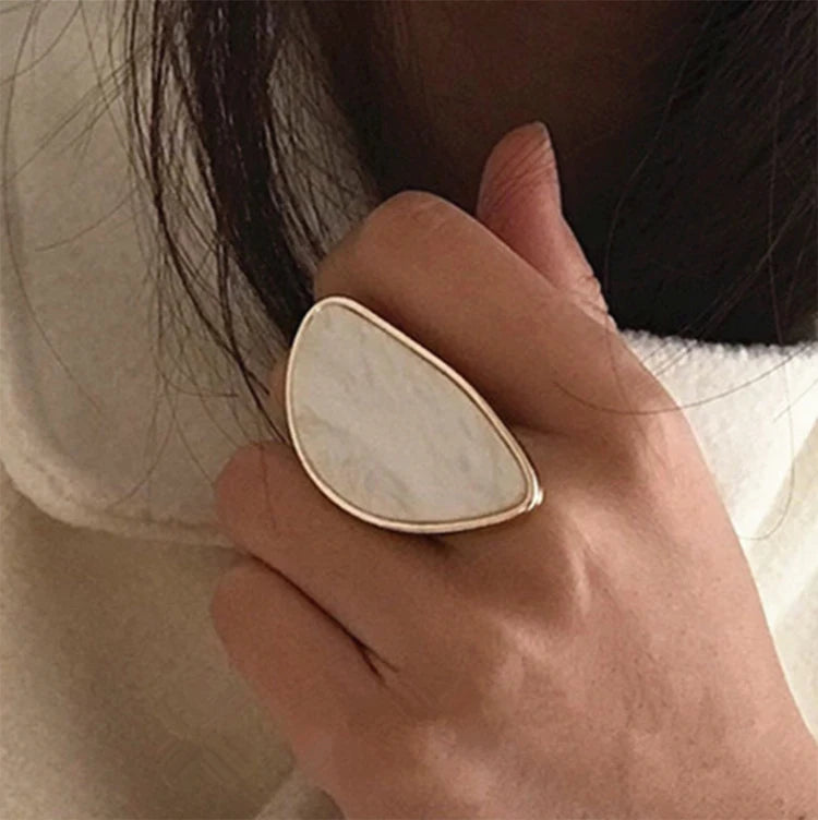Top Quality Fashion Gold Adjustable Ring Square Geometric Wedding Bands Rings for Women