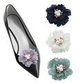 Custom Detachable Metal Shoe Buckle Pearl Flower Decorative Heel Shoe Clips for Women Novelty Gifts Accessory