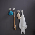 Stainless Steel Hook Adhesive Wall Hooks for Hanging Robe Hat Coat Key Bathroom Kitchen Utensil Hooks