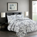 European-style Plain Dyed Customizable Washable Three-piece Quilted 100% Cotton Modern All-Season Comforter Set for Home Hotel