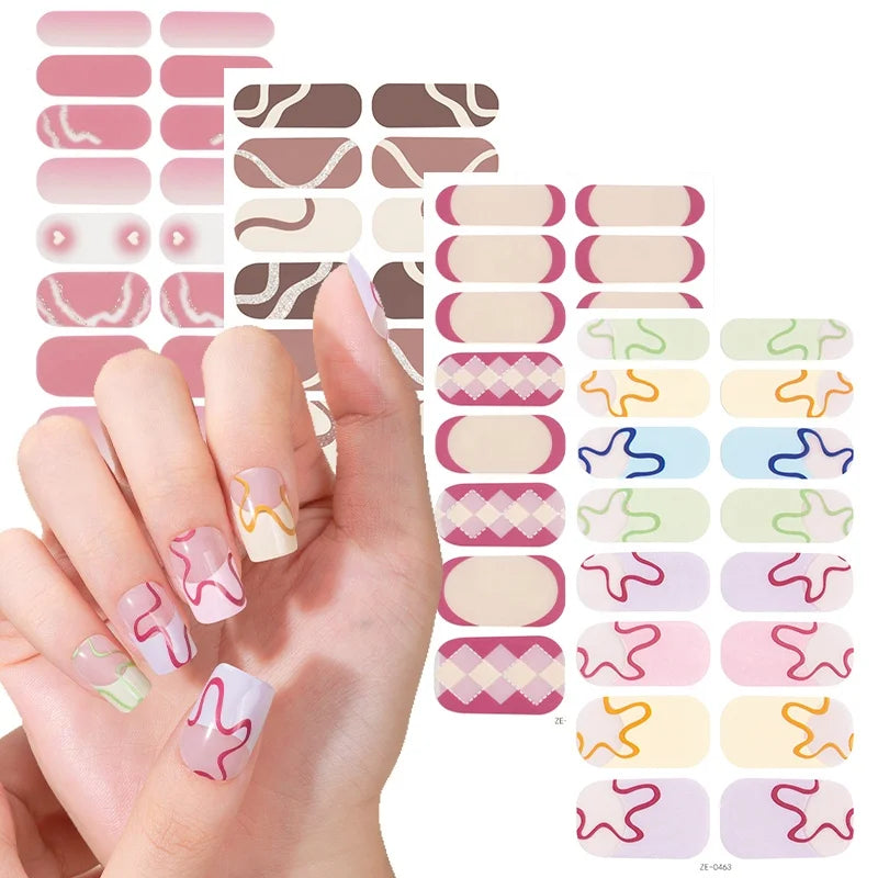 Wholesale Valentine's Day Design 3D Gel Nail Stickers Customized Logo Plastic Nail Wraps with OEM ODM Options