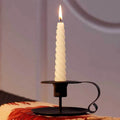Metal Black Candle Holders Rustic Iron Candlestick Holder for Wedding Holiday Festival Dinner Party