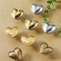 Creative Modern Simple Chrome Plated Single Hole Brass Handle Minimalist Design Love Shape for Kitchen Cabinet Bathroom Bedroom