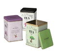 Hot Sale Custom Printed Beautiful Food Grade Loose Leaf Nice Gift New Empty Large square Packaging Metal Tin Tea Box