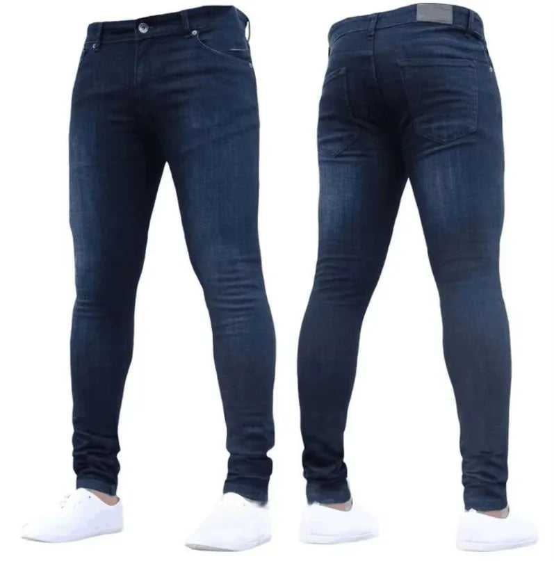 Light Washed Colorful Men's New Casual Skinny Pants Men's Jeans for All Seasons