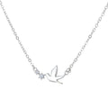925 Sterling Silver Necklace Temperament Cute Swallow Diamond Necklace Female Korean Fashion Clavicle Chain