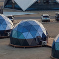 Insulated Glass of 5M Building Glamping Dome Tent Camping Igloo