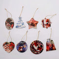 DIY Xmas Decoration Circle Shape Blank Personalized Ceramic Christmas Ornaments for Sublimation