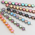 Jingcan 8mm Crystal Middle Hole Pendant Beads Bracelet Earring Necklace DIY Glass Star Bead