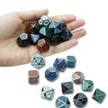 Hot Sell d d Bulk Metal Polyhedral Dice Sets 7pcs Black Nickel Multicolor Covered From Factory for Leisure Entertainment Games