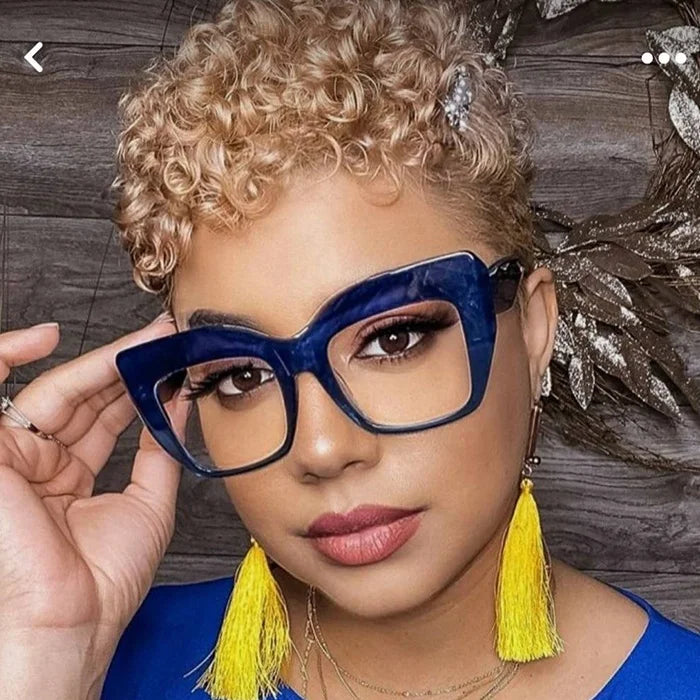 Fashion Custom Name Square Cat Eye Shaped Oversized Thick Optical Eye Glasses Frame Eyeglasses Monturas De Lentes 2022