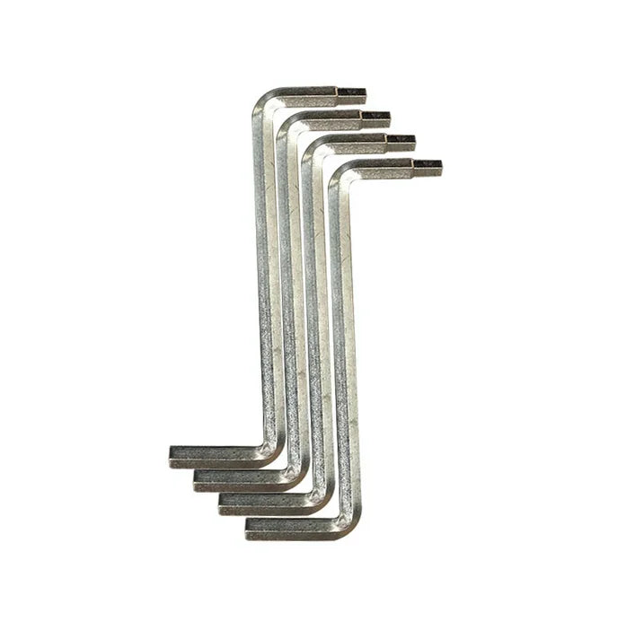 45# Steel Double End Rocking Handle White Zine Plating  4mm Hex Key Z Type Allen Wrench
