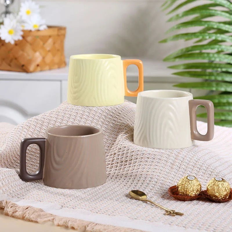 Nordic Contrast Color Series Simple Coffee Cup Fresh Korean Cup Couple Cup Water Cheap Ceramic Mug
