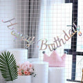 New Bronzing Hanging Flag Party Supplies Happy Birthday Banner Conjoined Letters Pull Flag