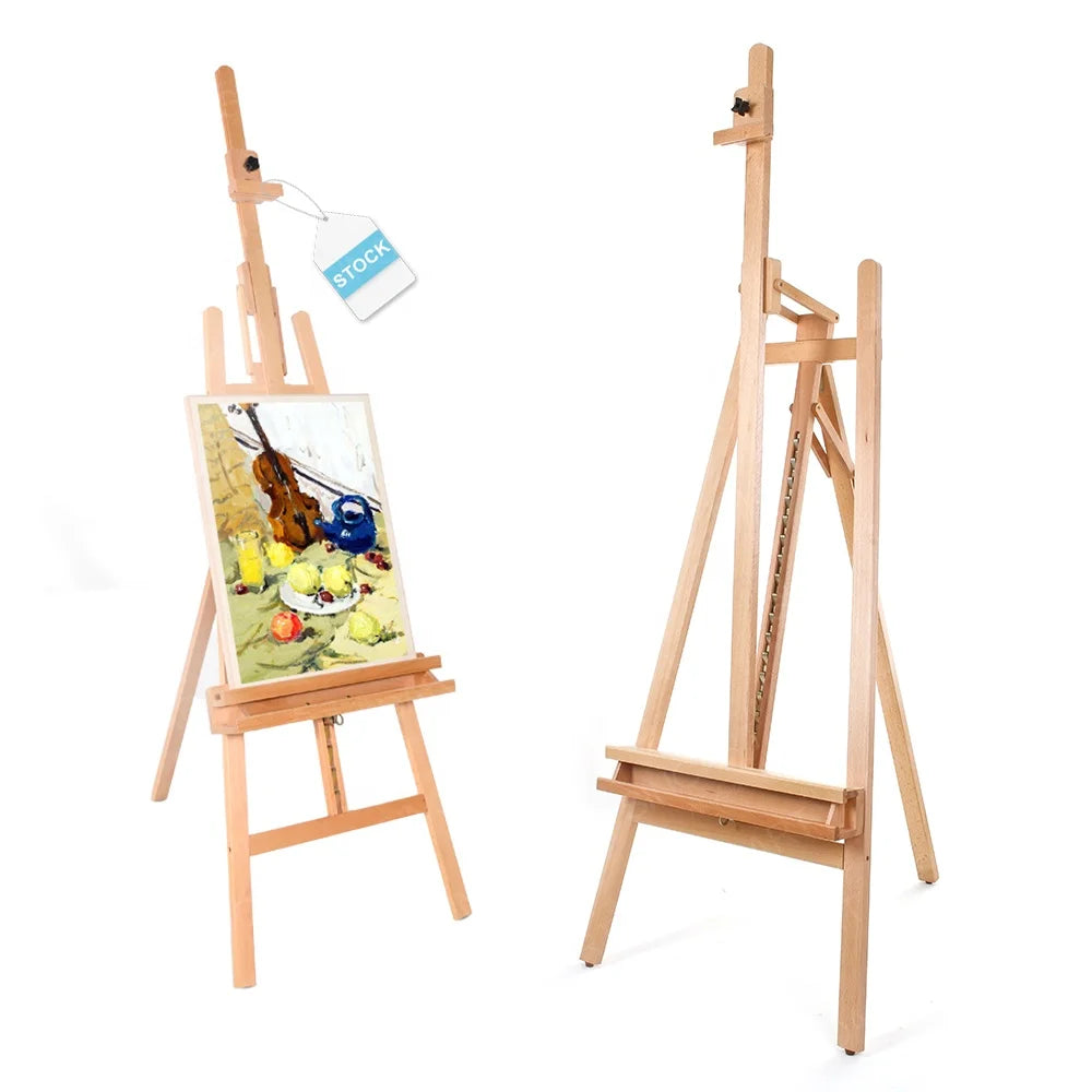 SINOART Art Suppliers Large Painters Easel Adjustable Beech Wood Artist Easel Caballete De Artista Ajustable