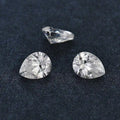 Custom Size DEF GH Pear Standard Cut Loose Moissanite Stones on Sale VVS Quality Per Carat