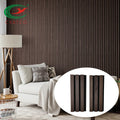 Decorative Interior Sound Proof Wall Panels Designing Fireproof Natural Walnut and Oak Acoustic Slat Wood Wall Panel