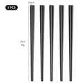Good Quality 304 Stainless Steel Chopsticks Titanium-Plated Black Chopsticks Hotel Household Square Chopsticks