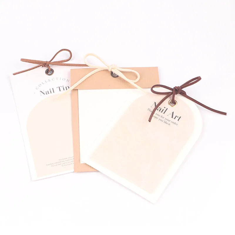 Wholesale Luxury Custom Printed Nail Display Card Thickened Cardboard Press on Nails Packing Bag Tools for Finger Design Style