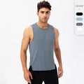 New Classic Crew Neck Mens Workout tank Top Super Elastic Fit Fitness Custom logo Vest Gym tank Top Singlet for Men