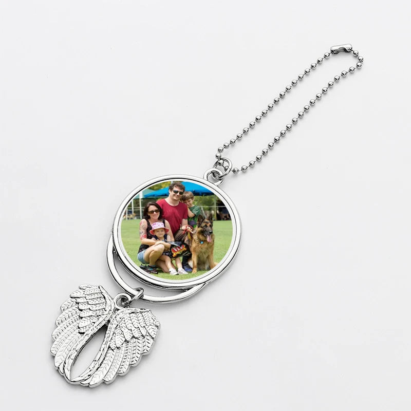 New Arrival Sublimation Angel Wing Pendant Car Ornament Blank for Heat Transfer for Christmas Decorations