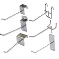 Free Sample Metal Clothes Hanging Wall Wire Hook Price Tag Pegboard Display Hooks Slatwall Hooks