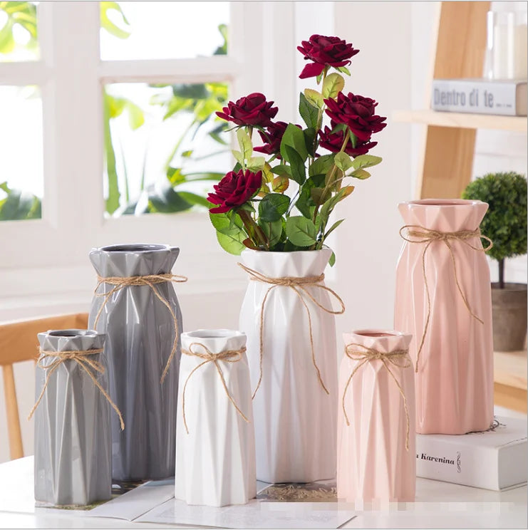 Factory Directly Sell Beautifullys Modern Ceramic Tabletop Flower Vase for Wedding and Home Decoration