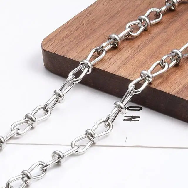 New Design Stainless Steel Chain with 8 Knot Shape for DIY Necklace Jewelry Making Findings & Components