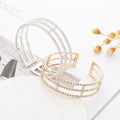 WB257 Wholesale Fashion Rhinestones Bridal Bangle Women Crystal Cuff Bangle Jewelry