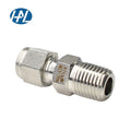 HAL-LOK SKTM-4 316 Stainless Steel 3/4-Inch Forged Tube Fitting Male Connector Smooth Compression NPT Pipe Fitting 3/4-Inch X