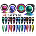 JTING New Design 9D Chameleon Cat Eye Gel Polish for Nail Art Magnetic Diamonds Cat Eye Nail Gel Polish Kit OEM Customization