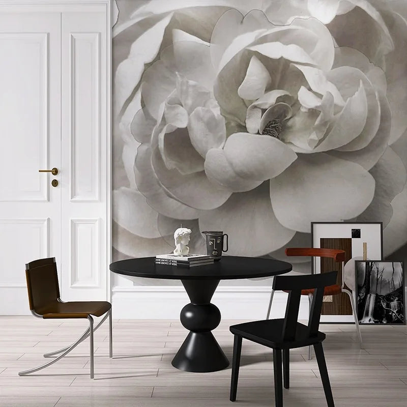 Relief Flower Wall Wallpaper Bedroom Tv Background Wall Decoration Ceiling Wallpaper Studio Cafe Wall Covering