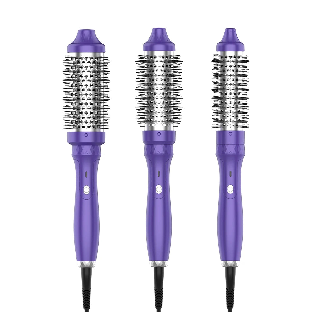 1.5 Inch Thermal Brush Curling Iron Brush Volumizing Iron Ceramic Tourmaline 1.25 Inches Rotating Curling Iron with Brush