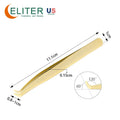ELITER in Stock Russian Golden Color Eyelash Extension Tweezers Eyelash Tweezer Multi Colour Coated Tweezer/Eyelash Curler