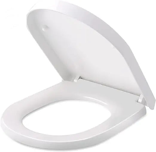 Toilet Seat with Soft-Close Mechanism D/O Shape Toilet Lid Removable Soft Close Quick Release Easy Clean Toilet Seat