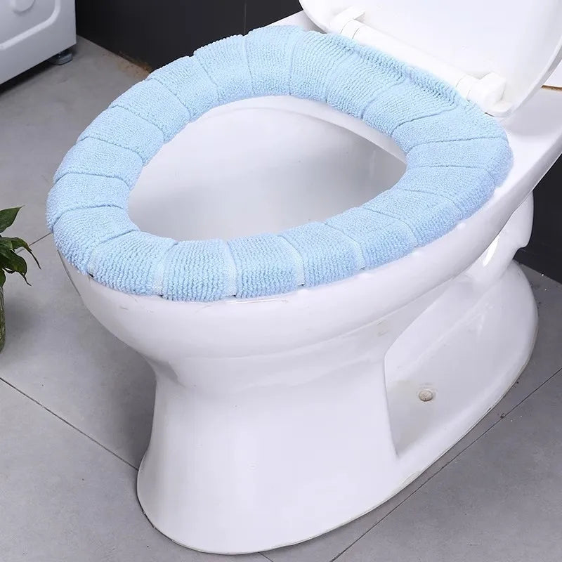 Thick Warm Washable Colored Bathroom Soft Closing Smart Toilet Seat Cover  for Adults
