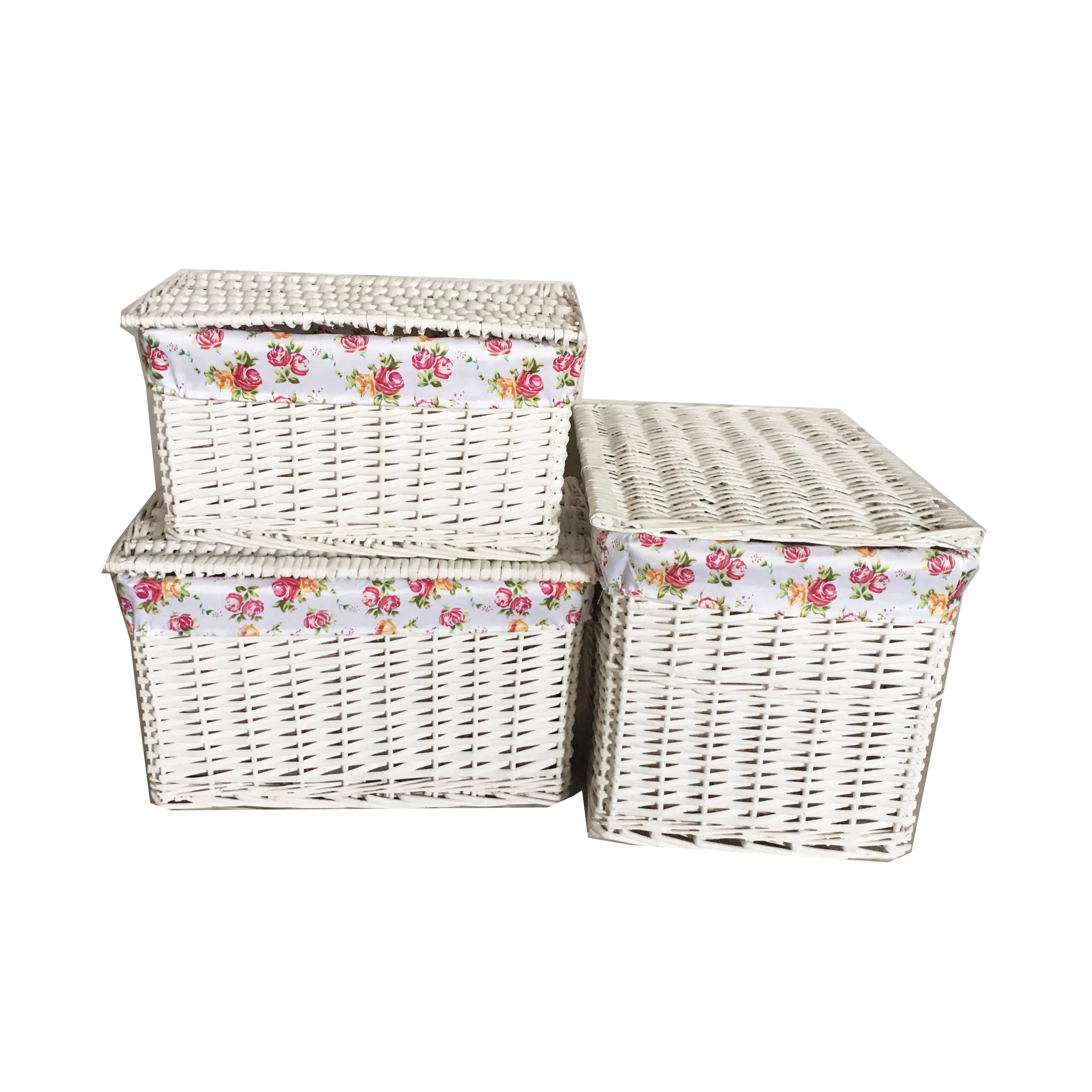 Practical and Stylish Woven Wicker Laundry Hamper for Household Use Storage Baskets for Clothing for Living Room or Wardrobe